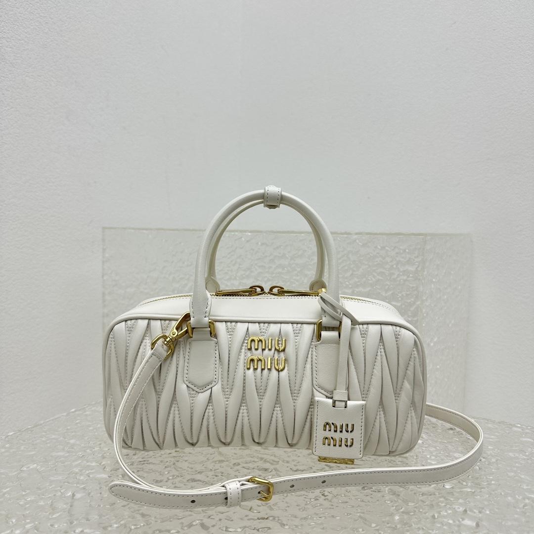 Miu Miu Arcadie Matelassé Nappa Leather Bag - DesignerGu