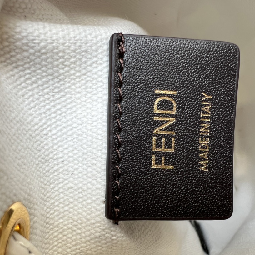 Fendi Mon Tresor White Canvas FF Mini Bag - DesignerGu