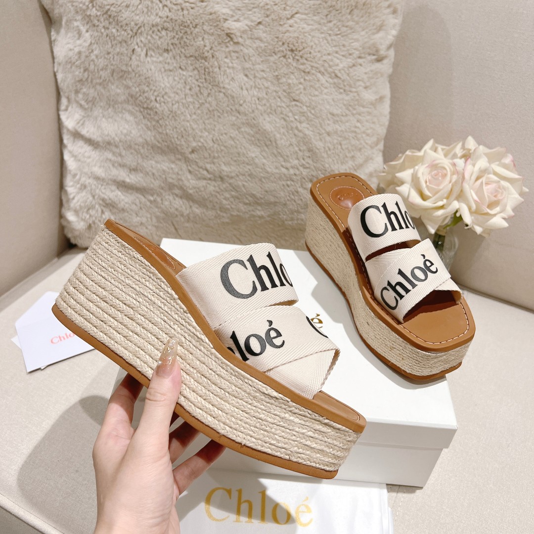 Chloe Woody Wedge Espadrille - DesignerGu