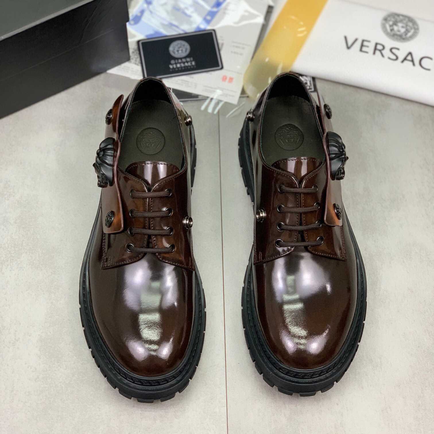 Versace Medusa Head-motif Derby Shoes - DesignerGu