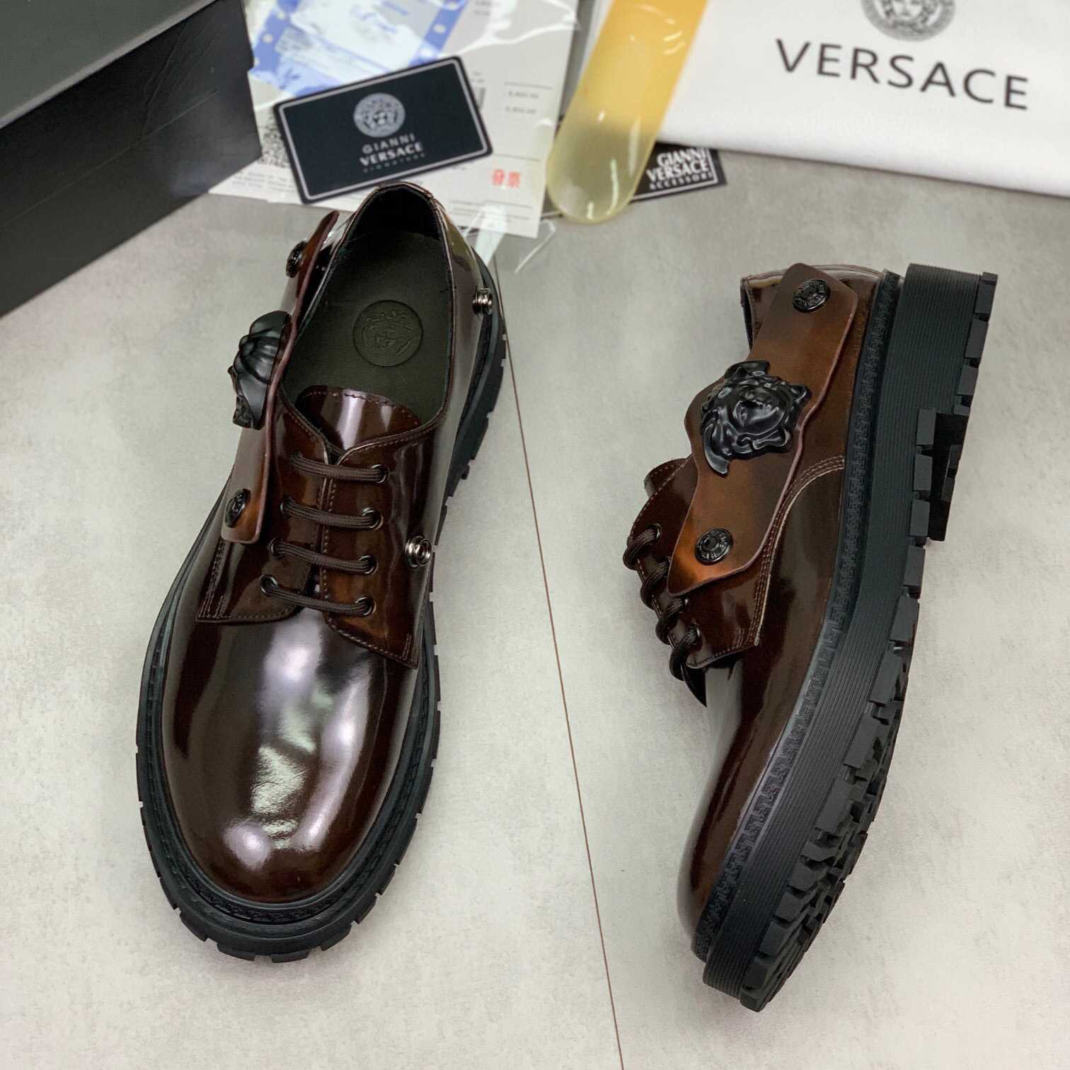 Versace Medusa Head-motif Derby Shoes - DesignerGu