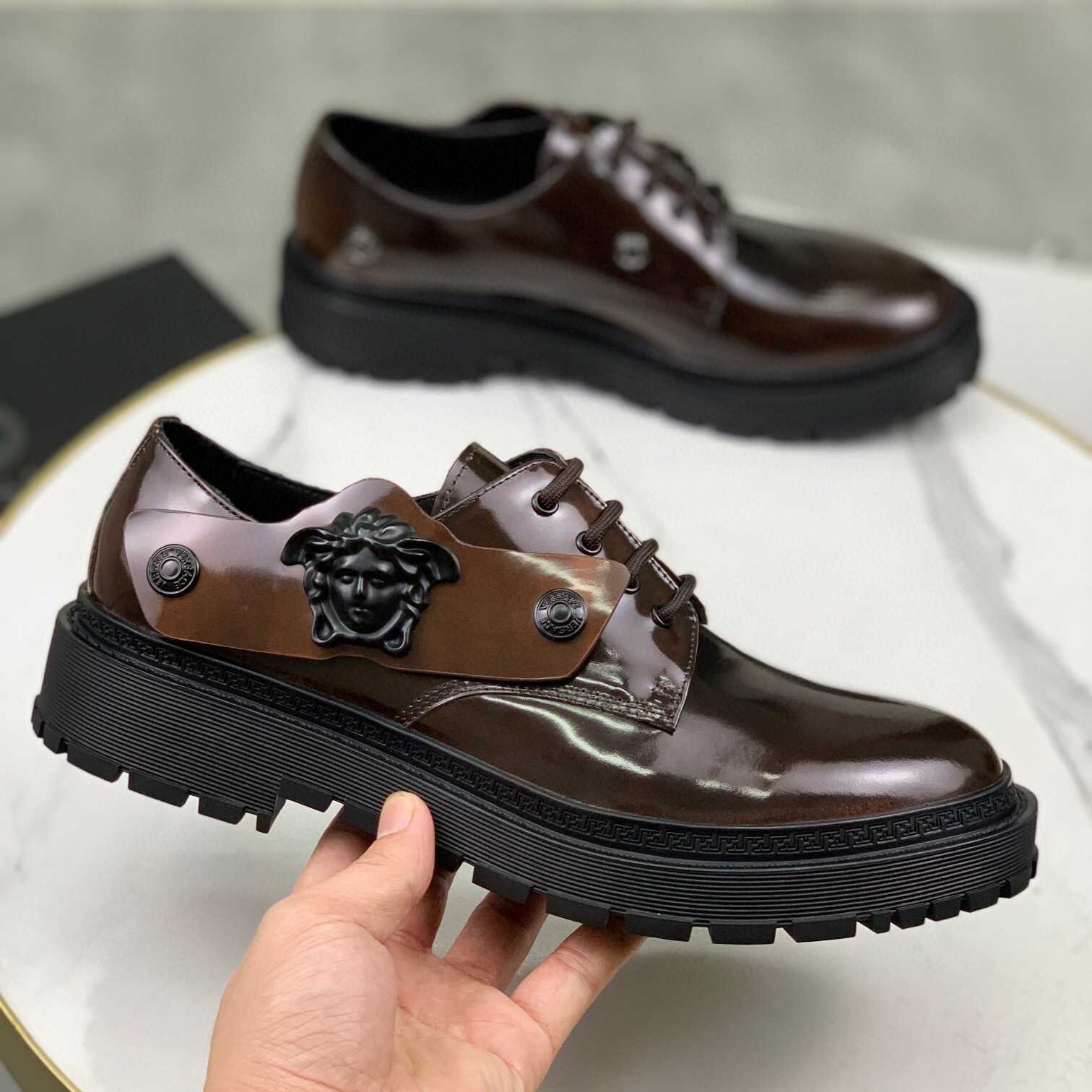 Versace Medusa Head-motif Derby Shoes - DesignerGu