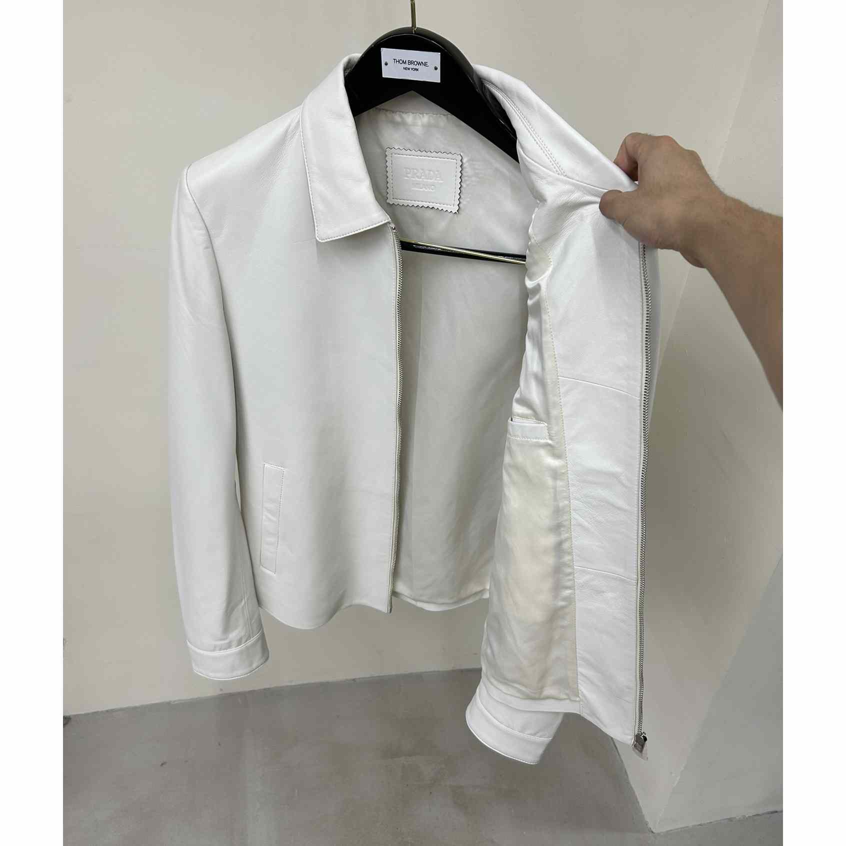 Prada Nappa Leather Blouson Jacket - DesignerGu