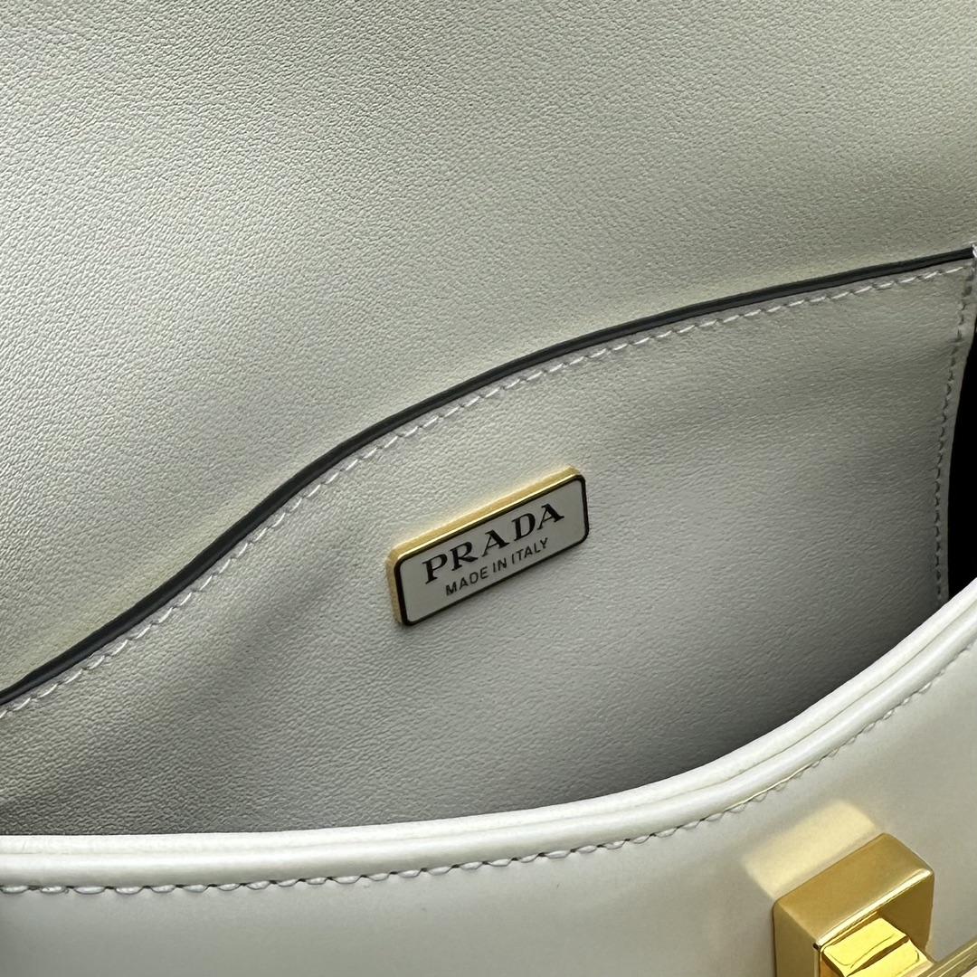 Prada Brushed Leather Shoulder Bag - DesignerGu