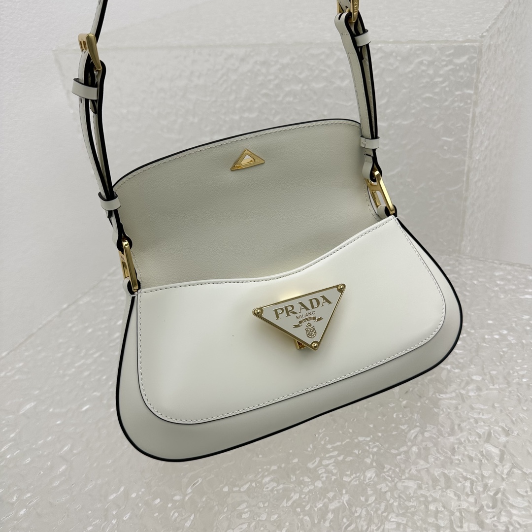 Prada Brushed Leather Shoulder Bag - DesignerGu