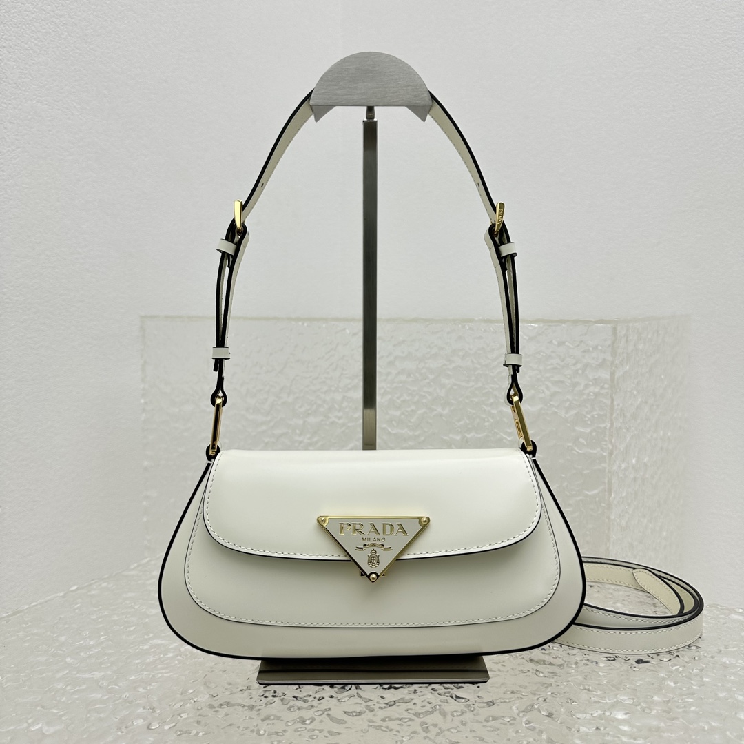 Prada Brushed Leather Shoulder Bag - DesignerGu