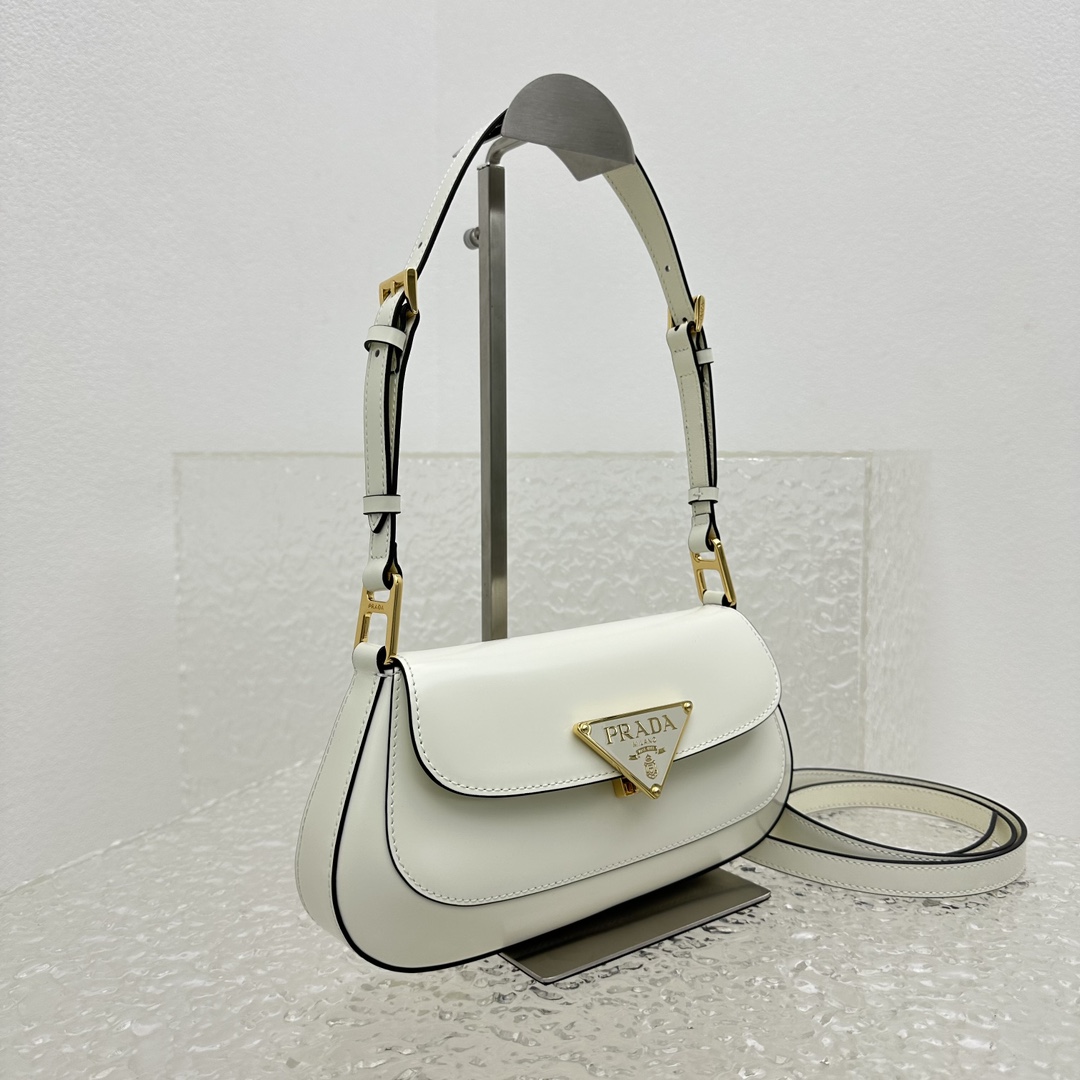 Prada Brushed Leather Shoulder Bag - DesignerGu