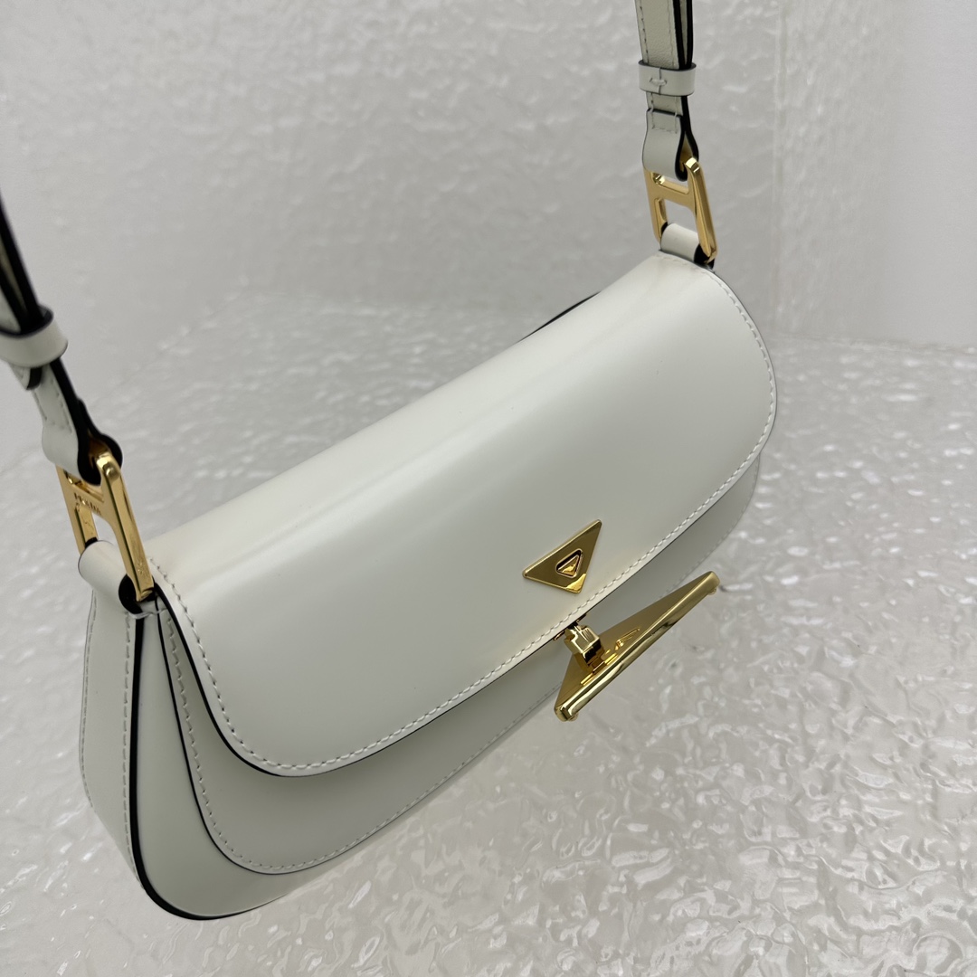 Prada Brushed Leather Shoulder Bag - DesignerGu