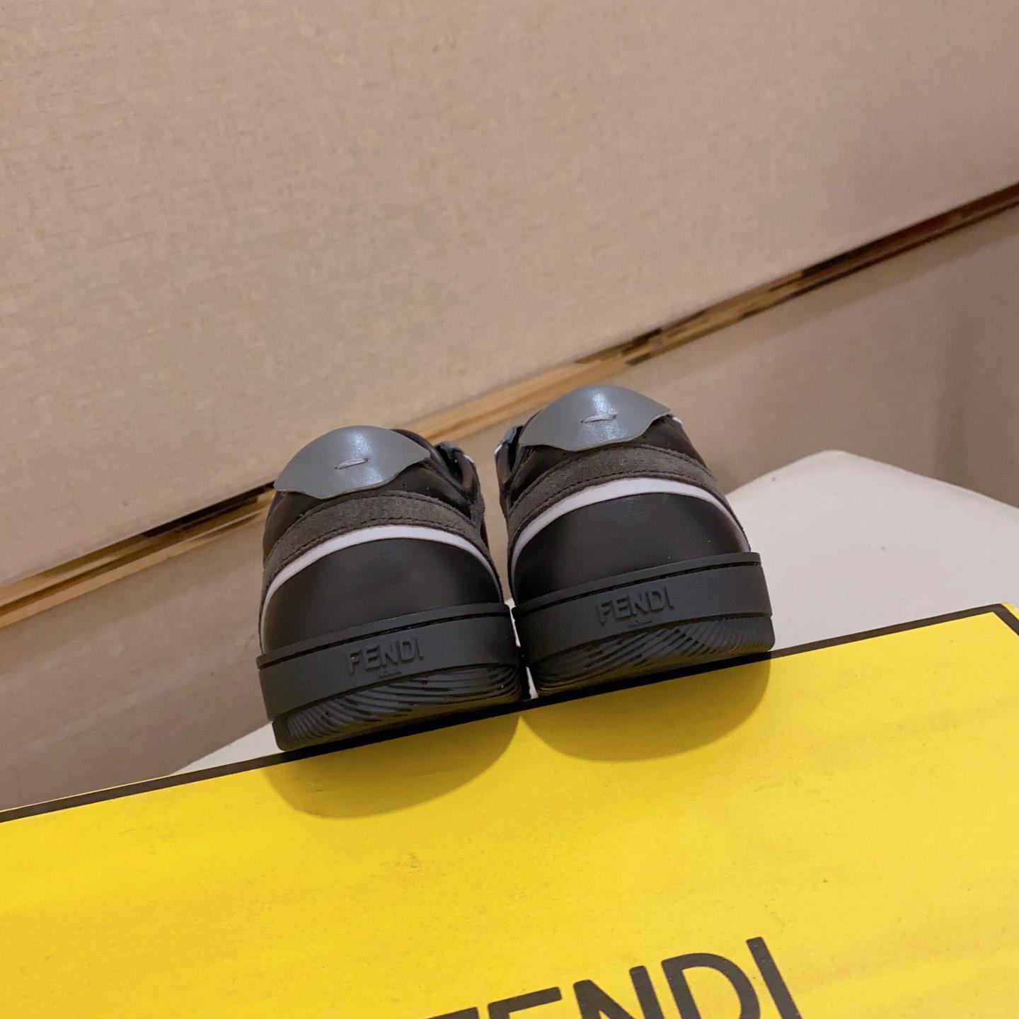 Fendi Step Black Leather Low-tops Sneakers - DesignerGu