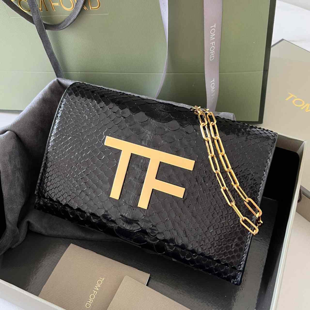 Tom Ford Leather TF Bag (21-13-6cm) - DesignerGu