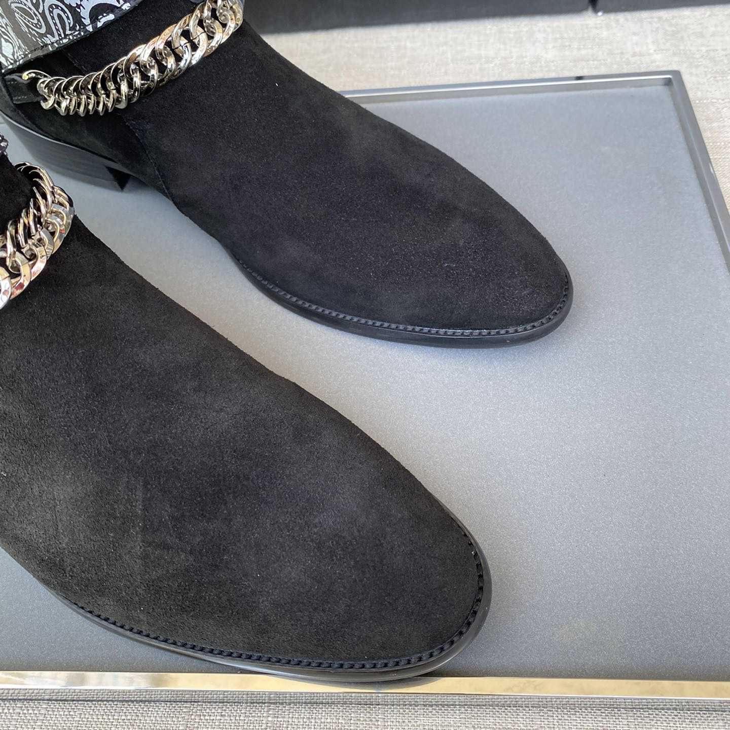 Amiri Buckle-detail 40mm Suede Boots - DesignerGu