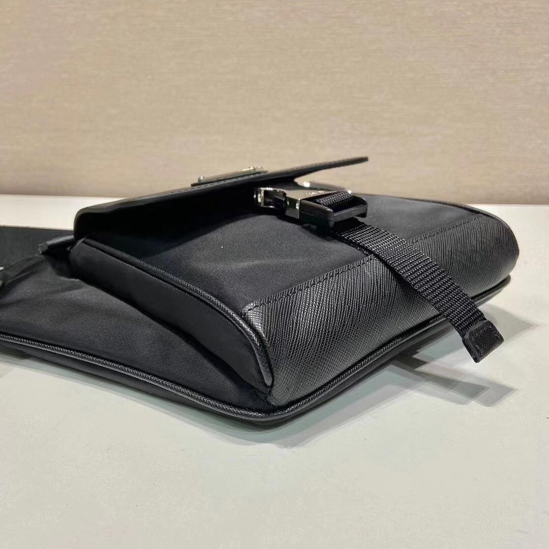 Prada Re-Nylon and Saffiano Leather Shoulder Bag - DesignerGu