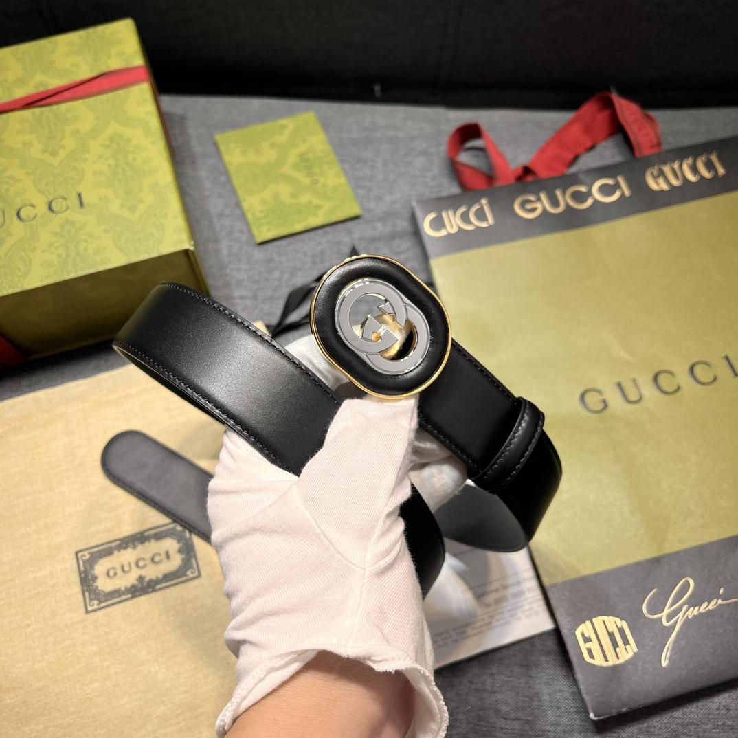 Gucci Belt With Interlocking G Buckle - DesignerGu