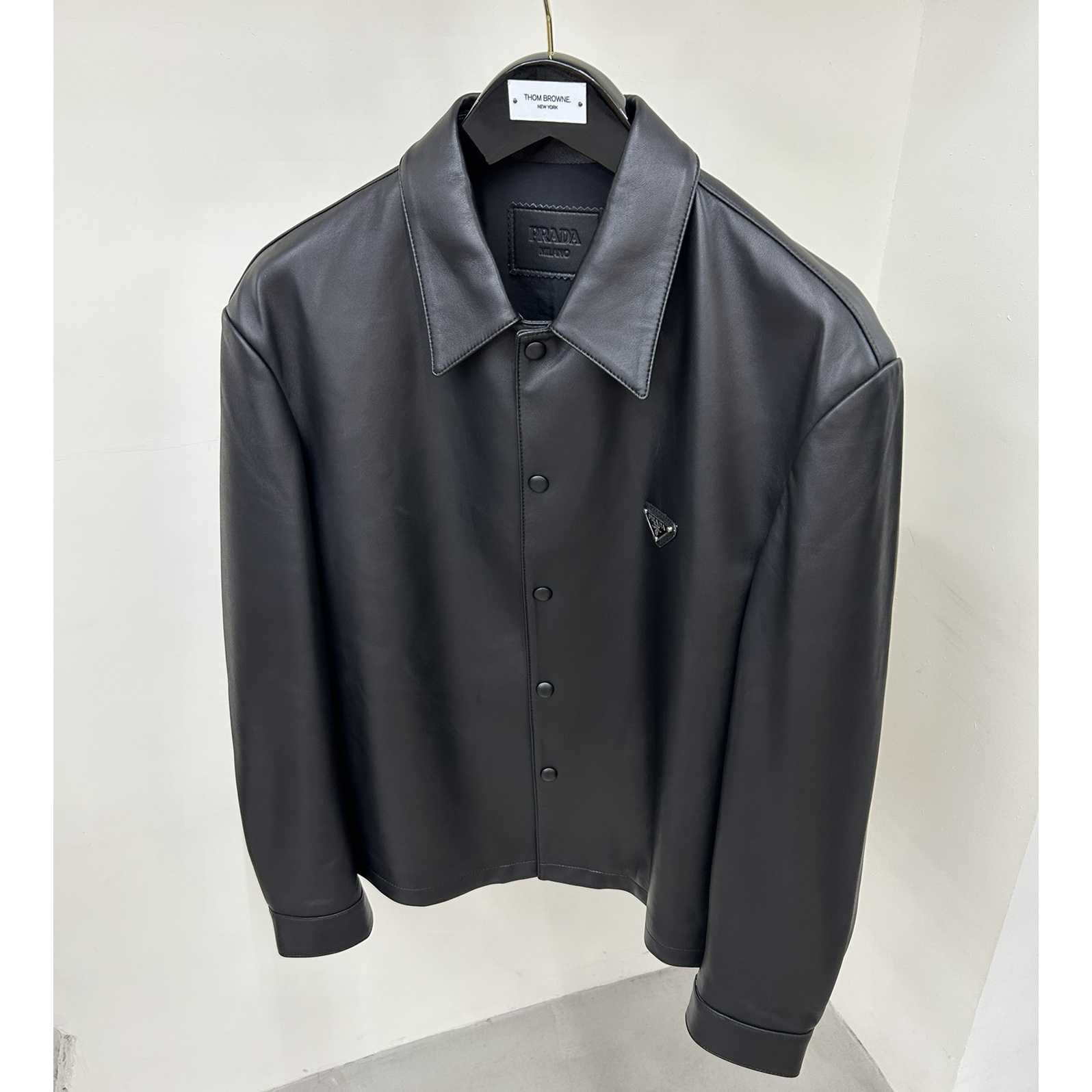 Prada Nappa Leather Shirt - DesignerGu