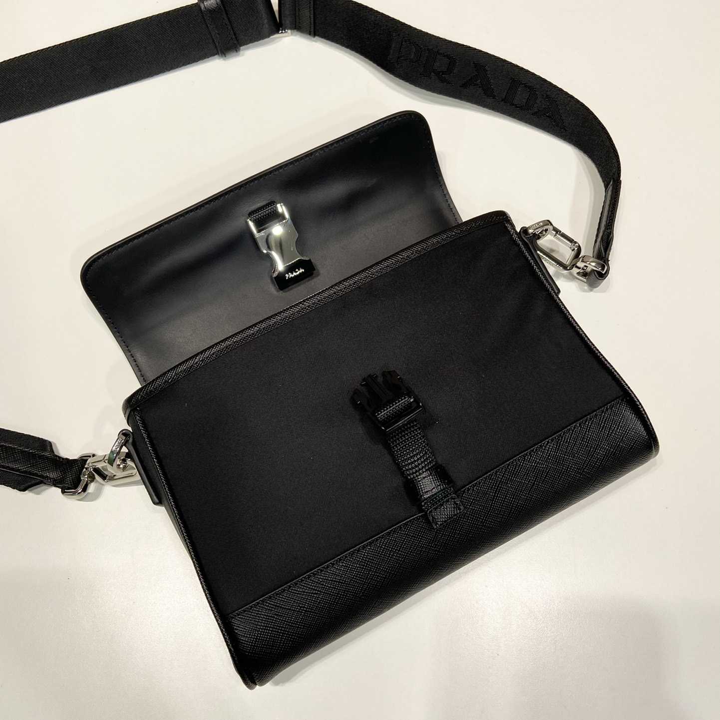 Prada Re-Nylon And Saffiano Shoulder Bag - DesignerGu