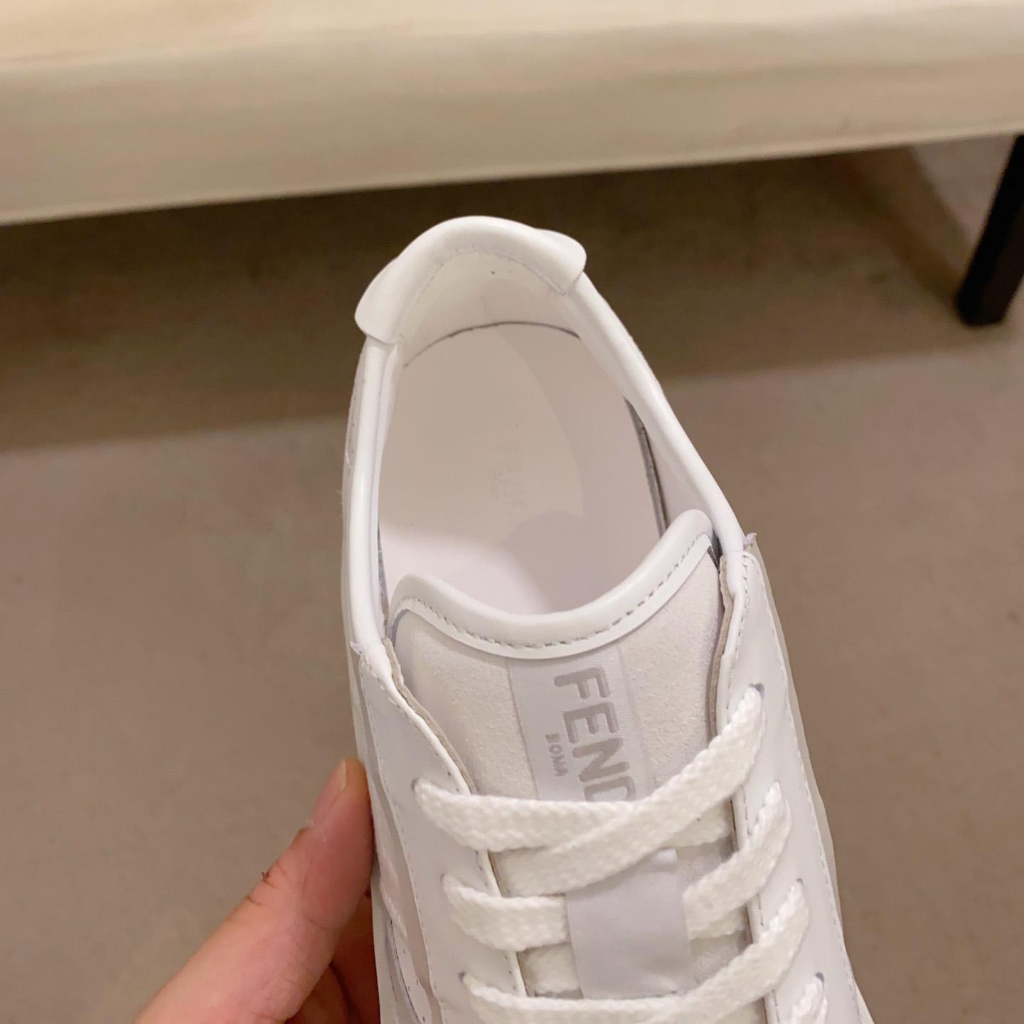 Fendi Step White Leather Low-tops Sneakers - DesignerGu