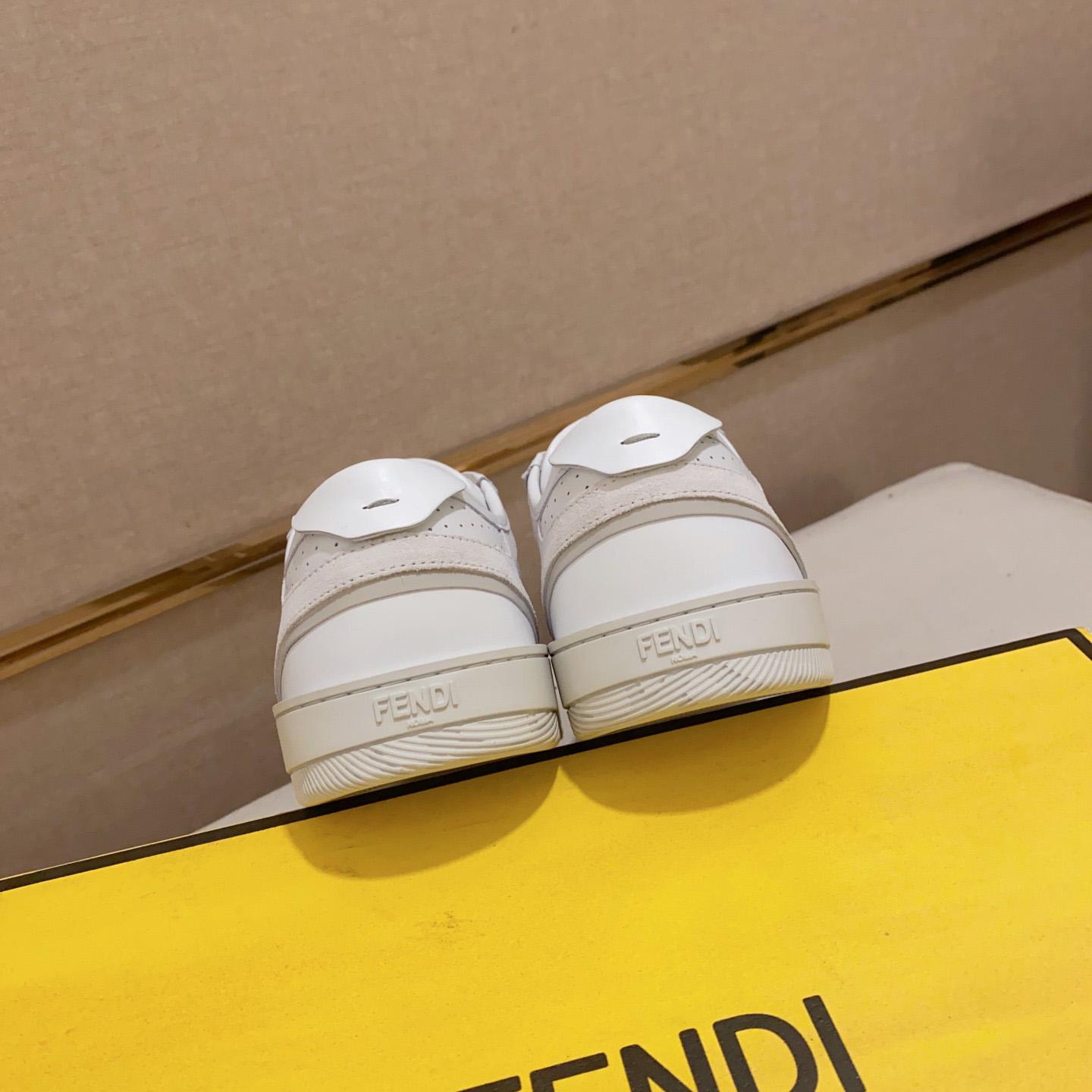 Fendi Step White Leather Low-tops Sneakers - DesignerGu