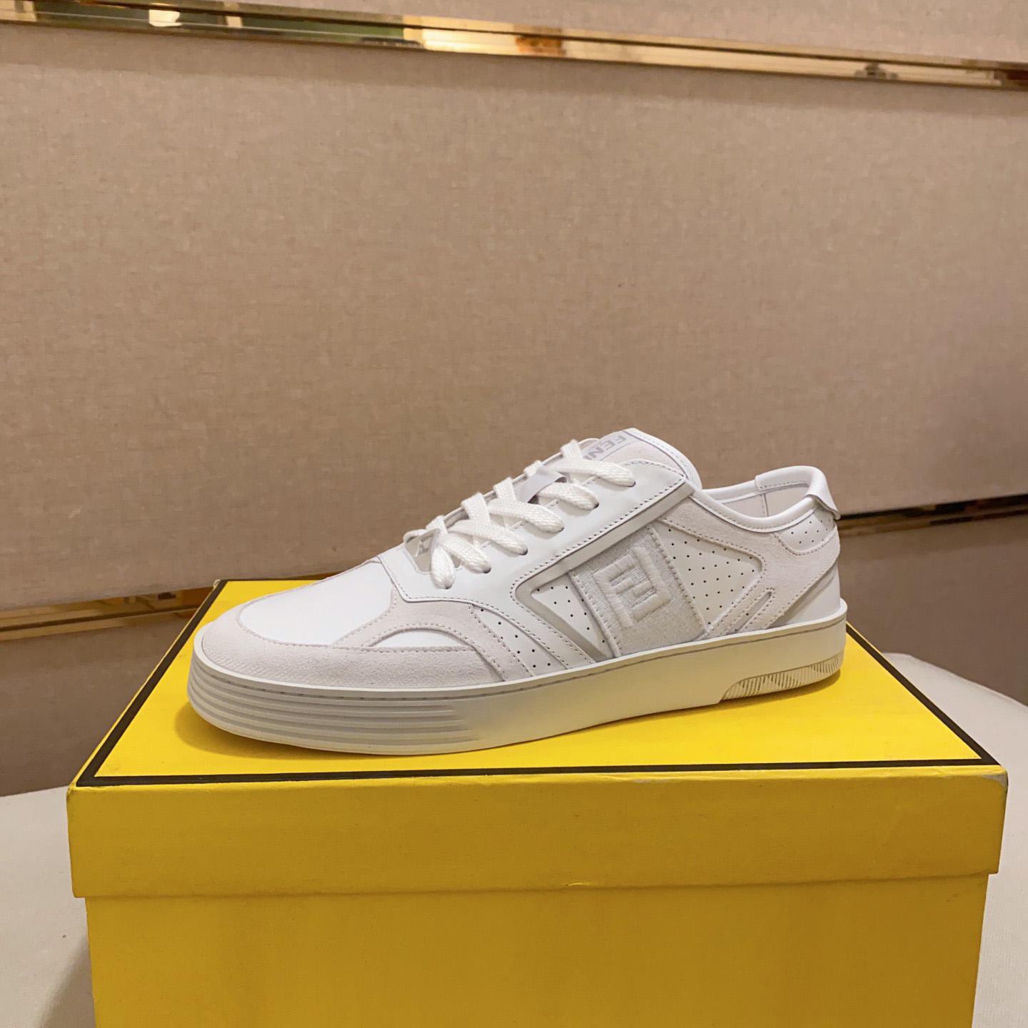 Fendi Step White Leather Low-tops Sneakers - DesignerGu