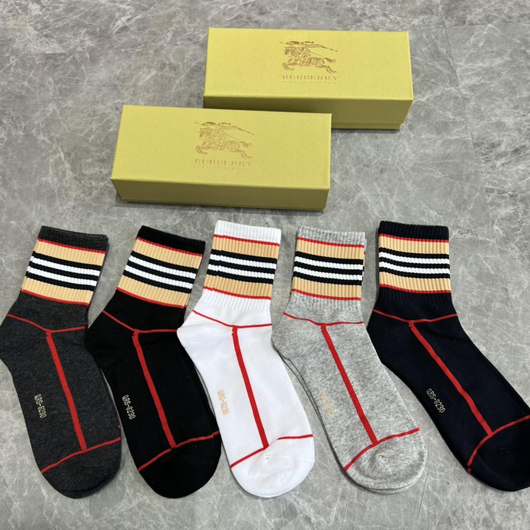 Burberry Socks/Box - DesignerGu