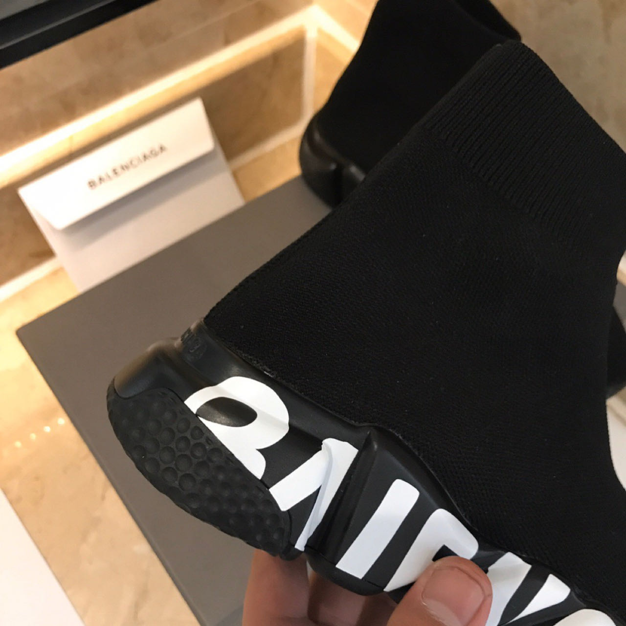 Balenciaga Speed Sneaker In Black  - DesignerGu