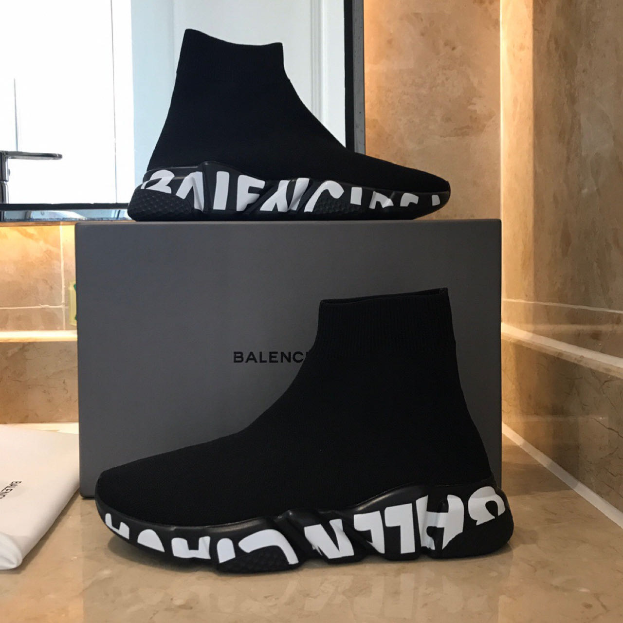 Balenciaga Speed Sneaker In Black  - DesignerGu