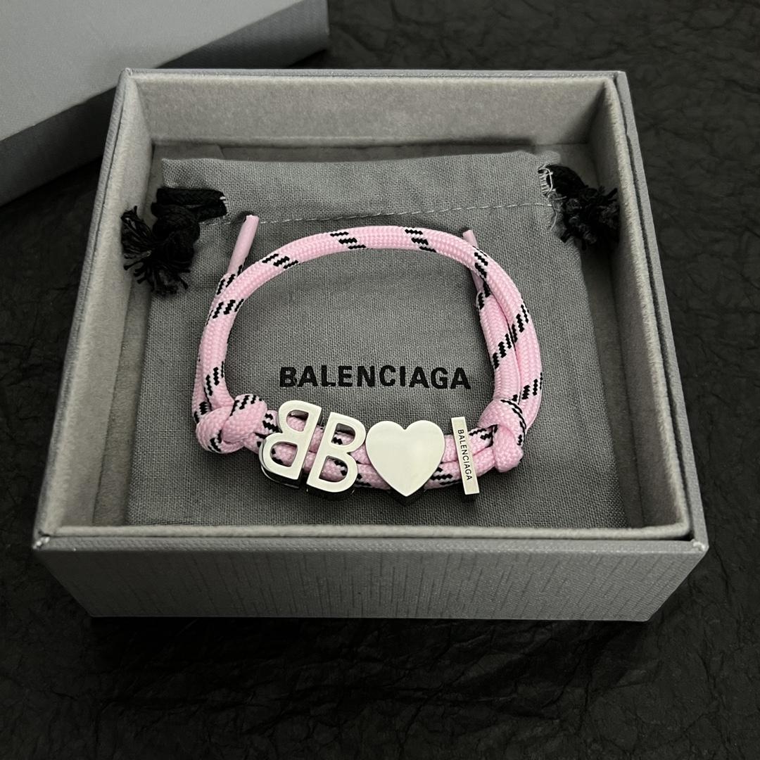 Balenciaga I <3 BB Bracelet In Pink - DesignerGu