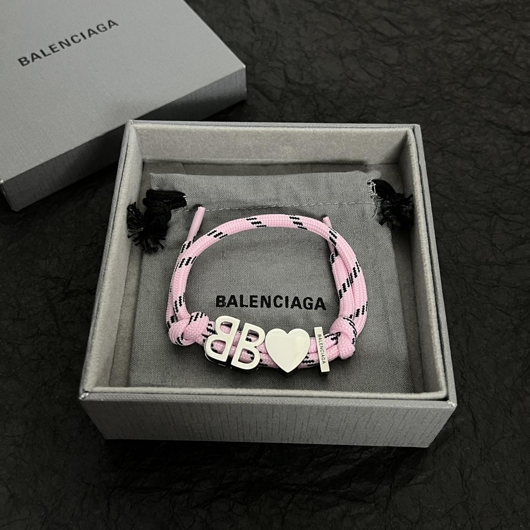 Balenciaga I <3 BB Bracelet In Pink - DesignerGu