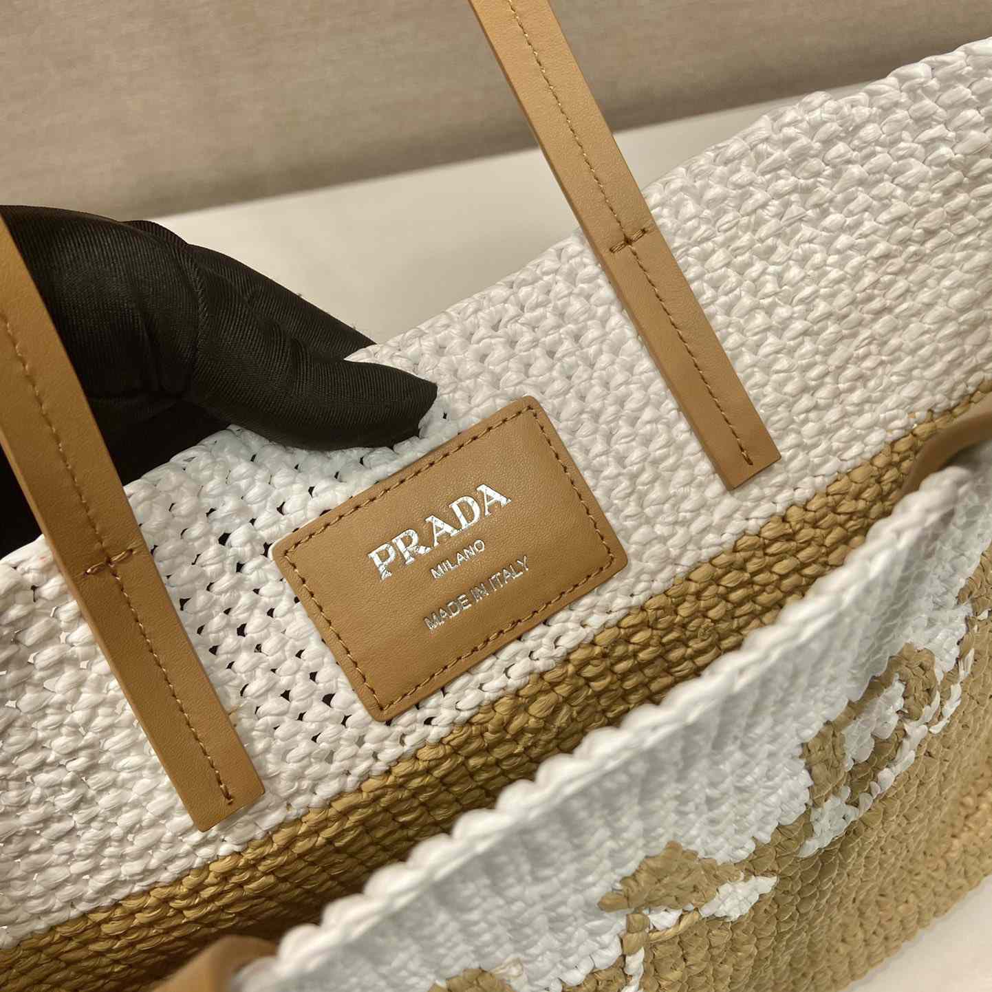 Prada Raffia Tote Bag - DesignerGu