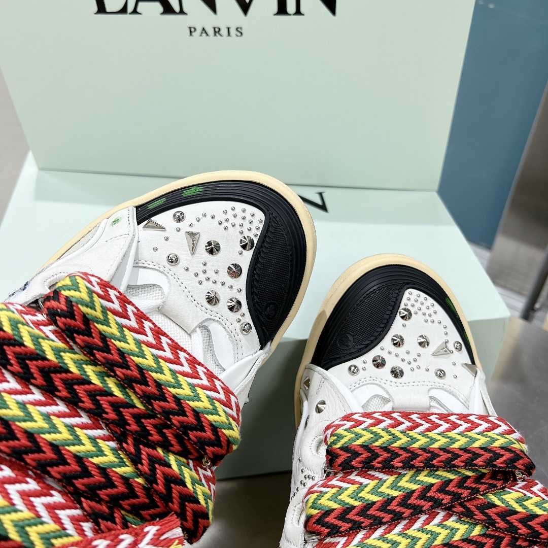 Lanvin Curb Lace Up Sneakers - DesignerGu