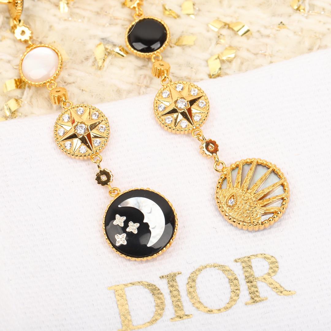 Dior Rose Des Vents And Rose Céleste Earrings - DesignerGu