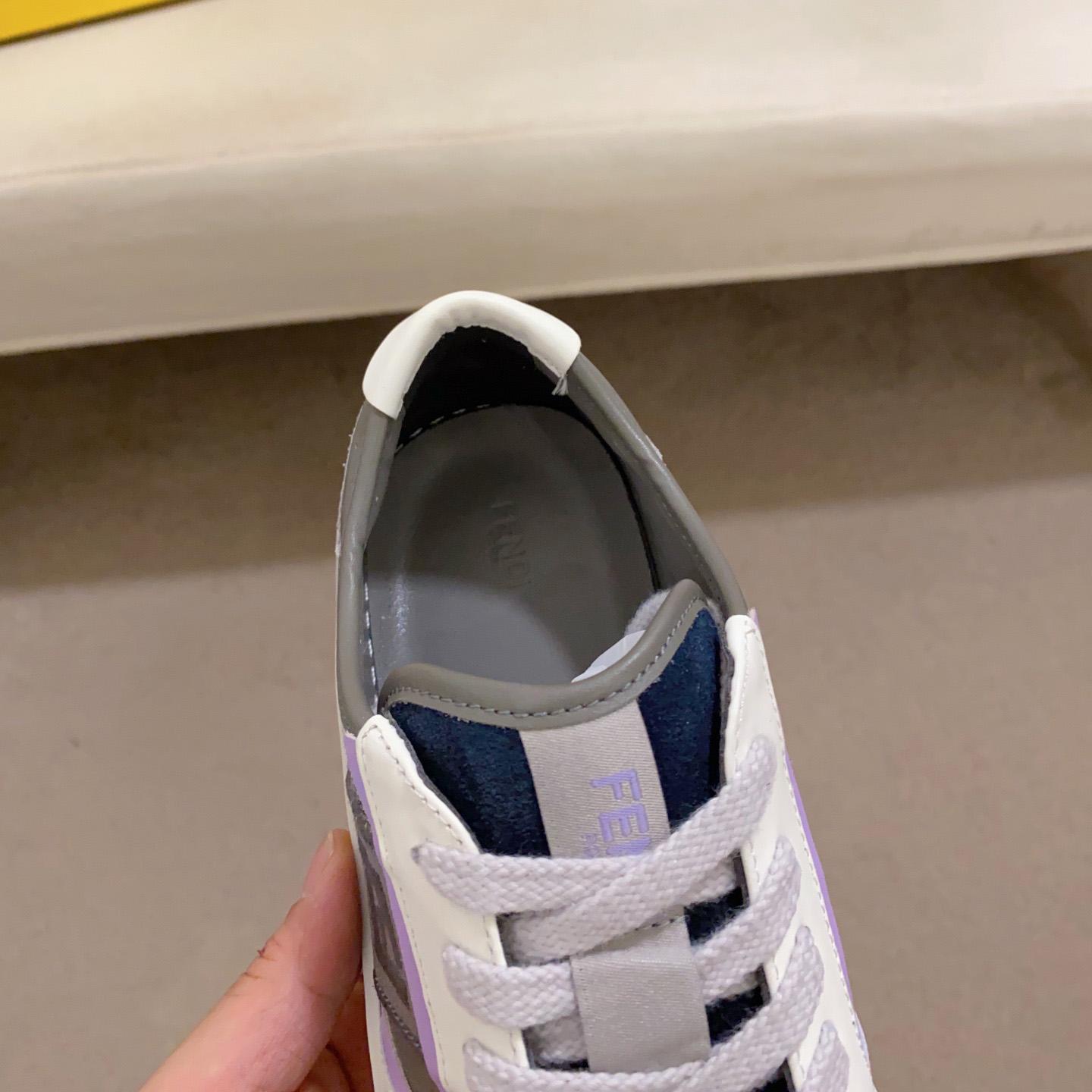 Fendi Step Gray Leather Low-tops Sneakers - DesignerGu