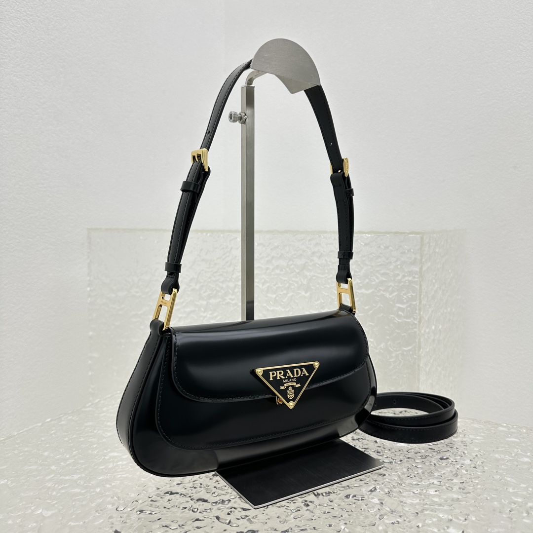 Prada Brushed Leather Shoulder Bag - DesignerGu