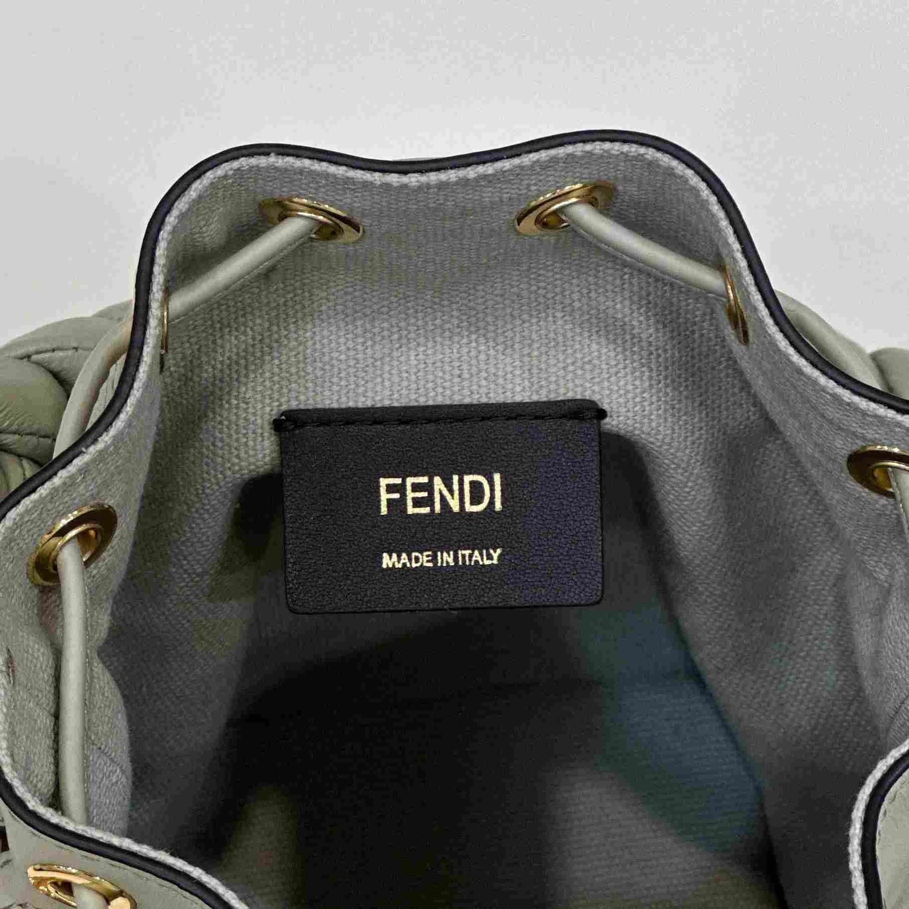 Fendi Mon Tresor Light Green FF Canvas Mini-bag - DesignerGu