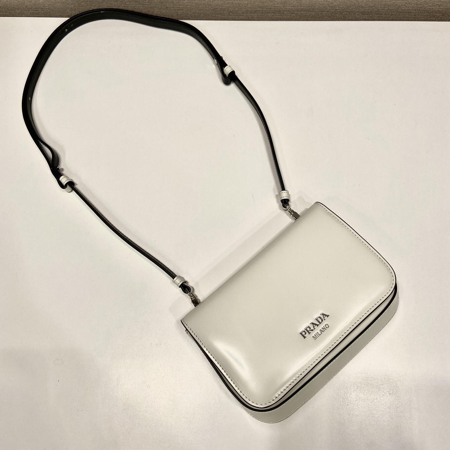 Prada Brushed Leather Mini-bag With Shoulder Strap - DesignerGu