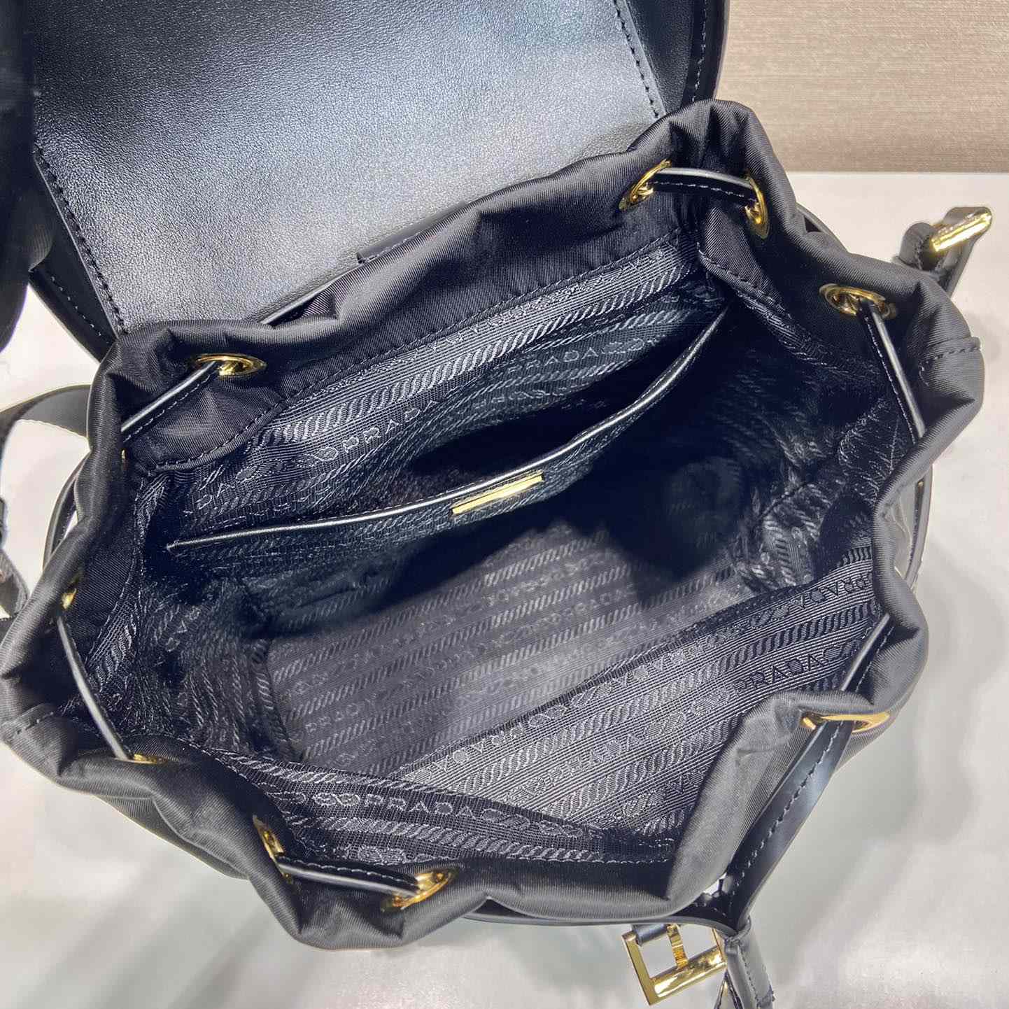 Prada Re-Nylon And Brushed Leather Backpack - DesignerGu