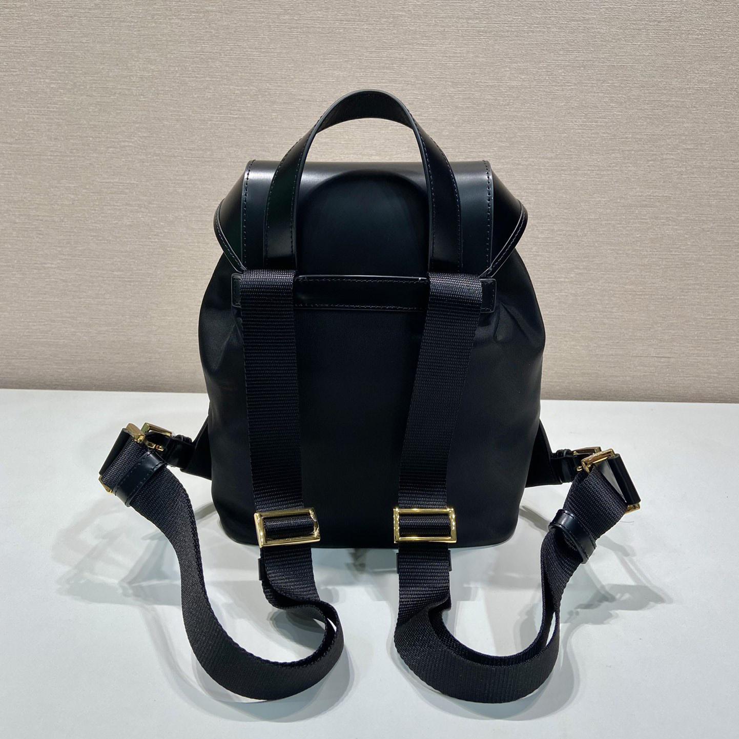 Prada Re-Nylon And Brushed Leather Backpack - DesignerGu