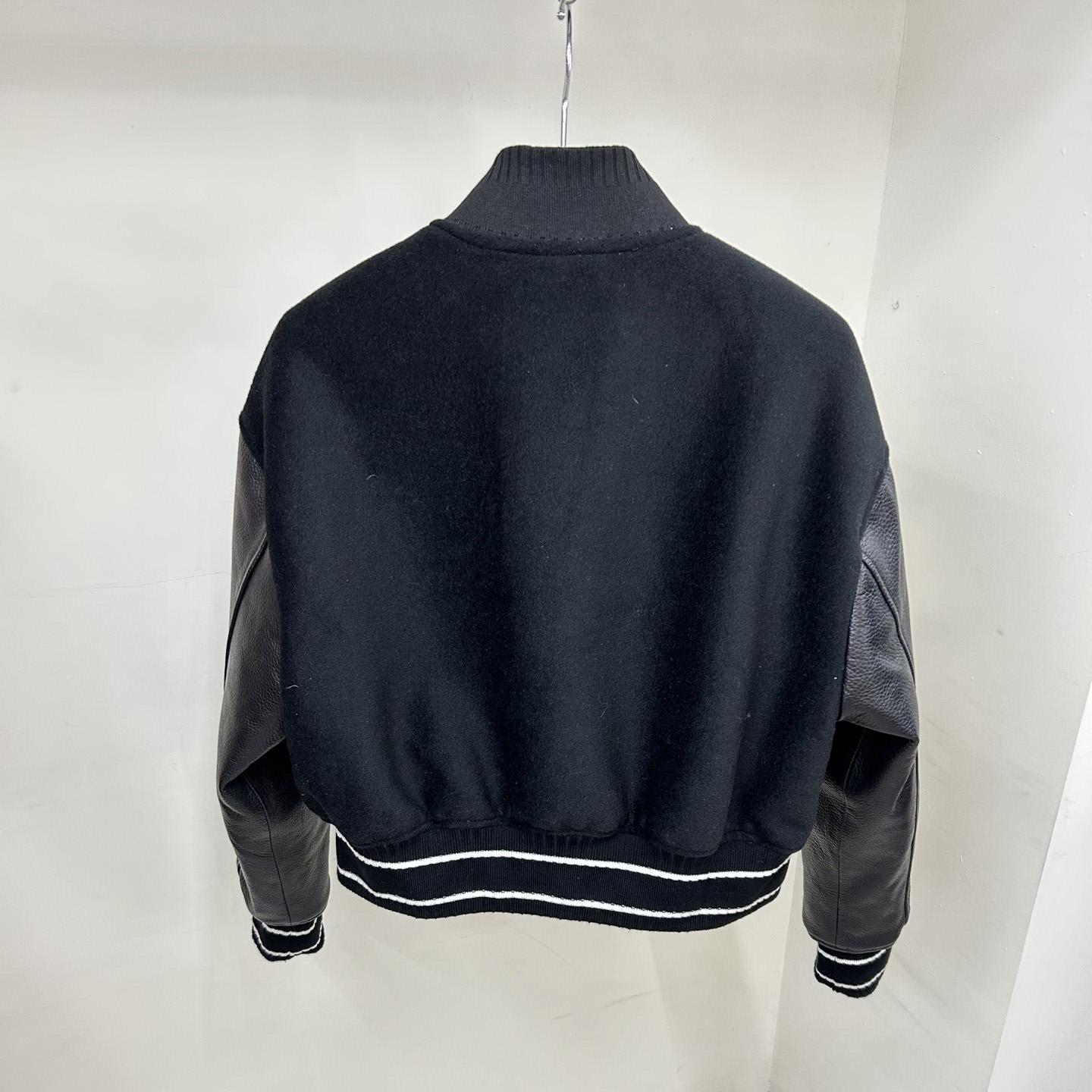 Givenchy Black Cropped Varsity Jacket - DesignerGu