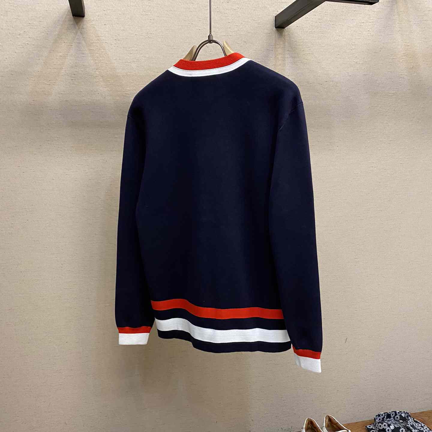 Gucci Knit Wool Cardigan With Patch - DesignerGu