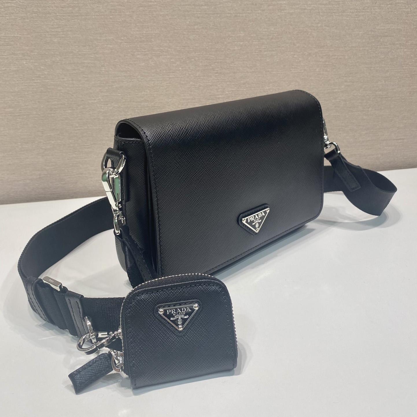 Prada Saffiano Leather Shoulder Bag - DesignerGu