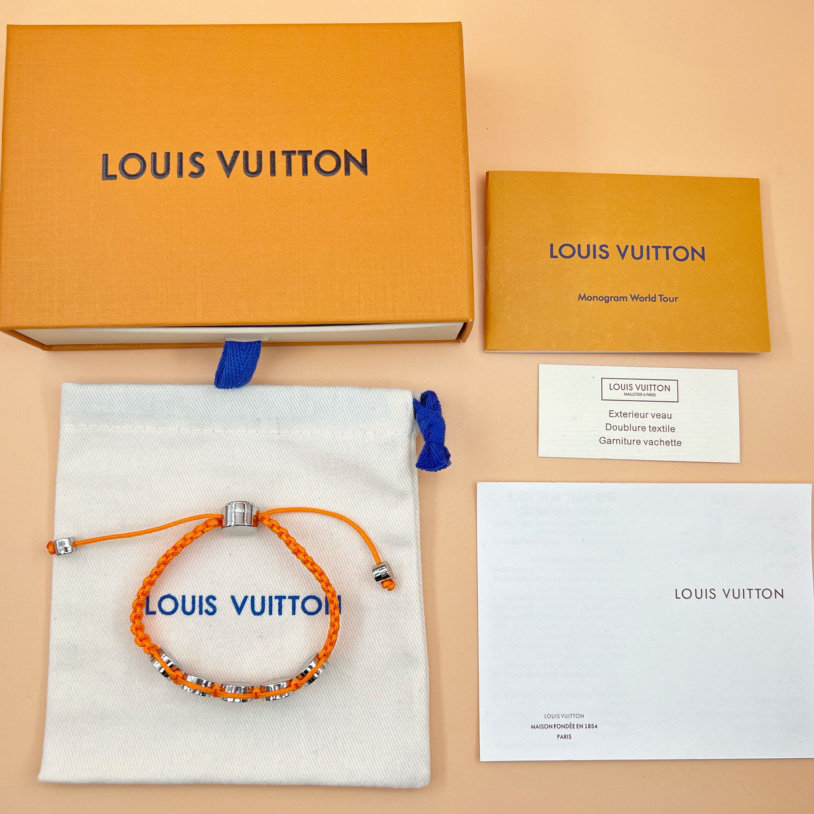 Louis Vuitton Monogram Colors Braided Bracelet   M1087A - DesignerGu