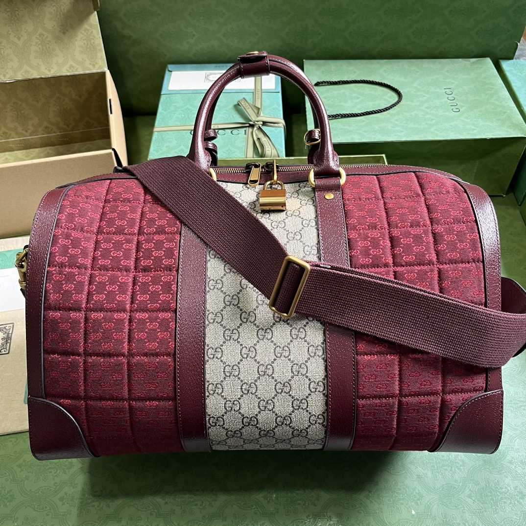 Gucci Mini GG Canvas Small Duffle Bag (44x 28.5x 24.5cm) - DesignerGu