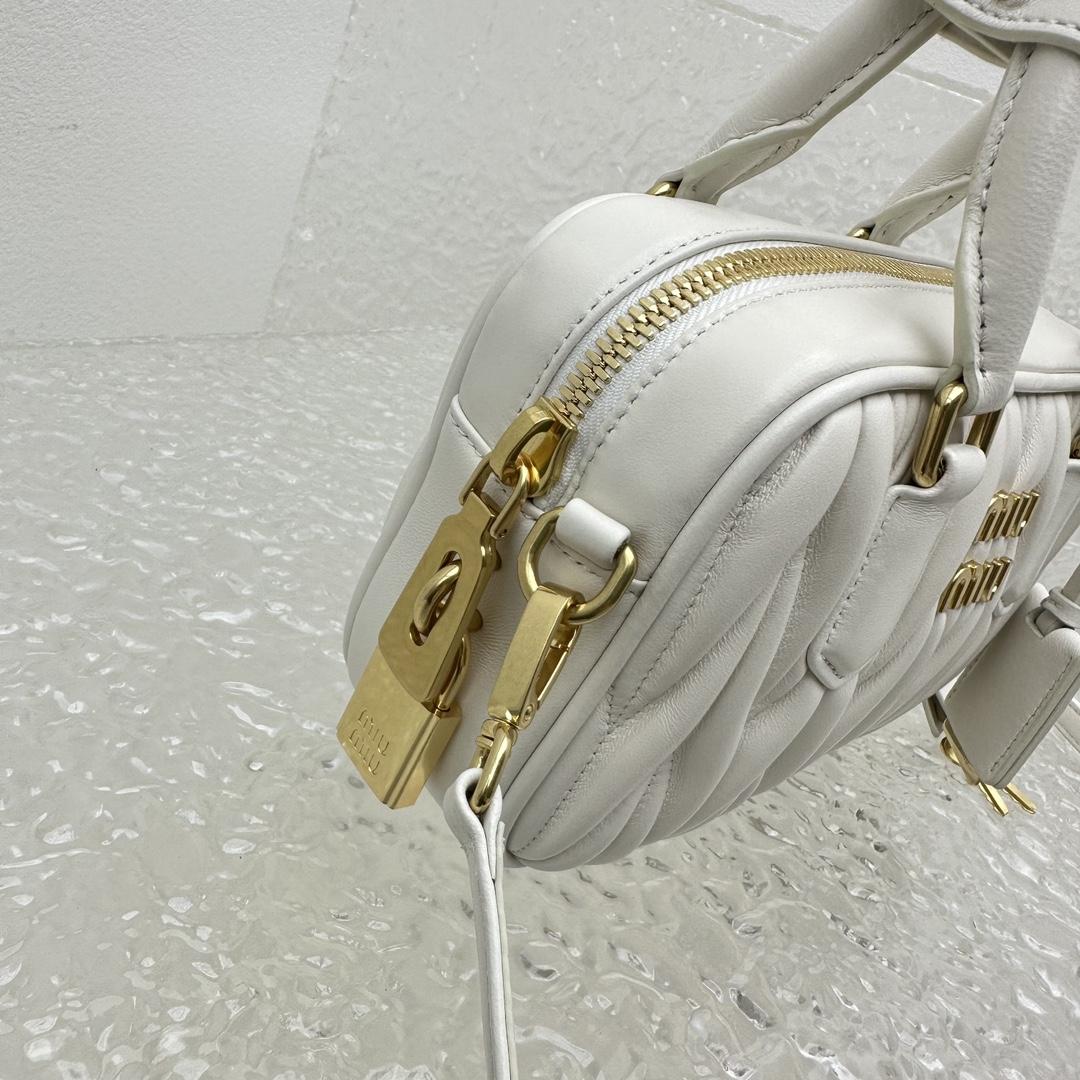 Miu Miu Matelassé Nappa Leather Top-handle Bag - DesignerGu