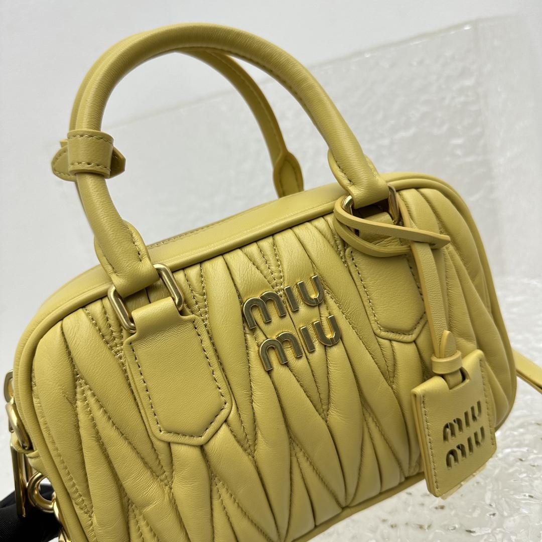 Miu Miu Matelassé Nappa Leather Top-handle Bag - DesignerGu