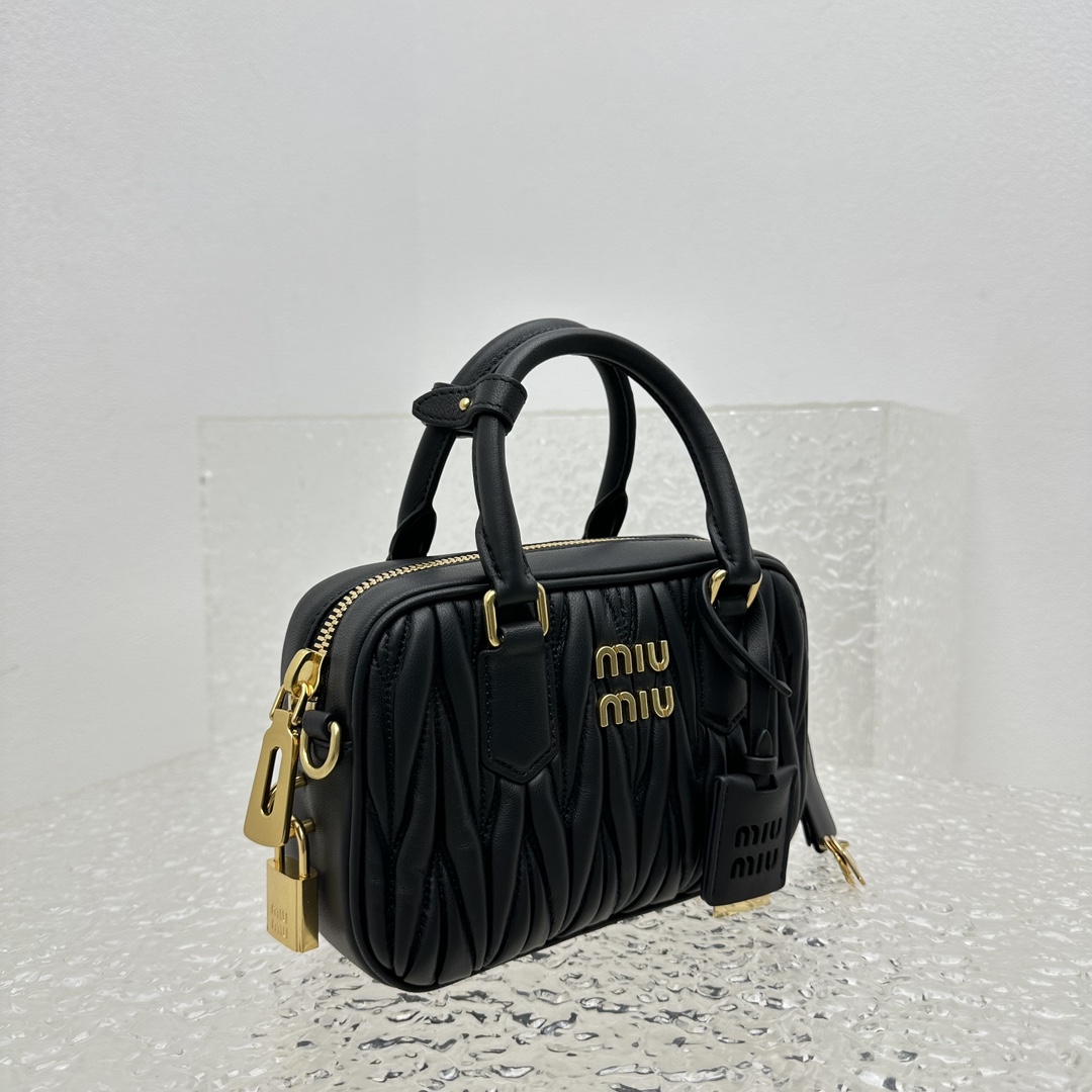 Miu Miu Matelassé Nappa Leather Top-handle Bag - DesignerGu