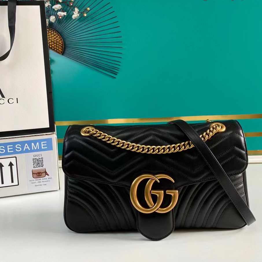 Gucci GG Marmont Medium Shoulder Bag(31-19-7CM)     - DesignerGu