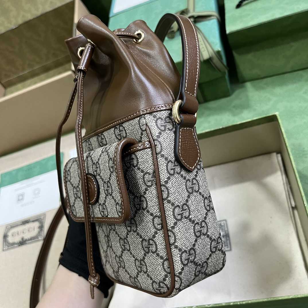 Gucci GG Mini Bucket Bag With Interlocking G - DesignerGu