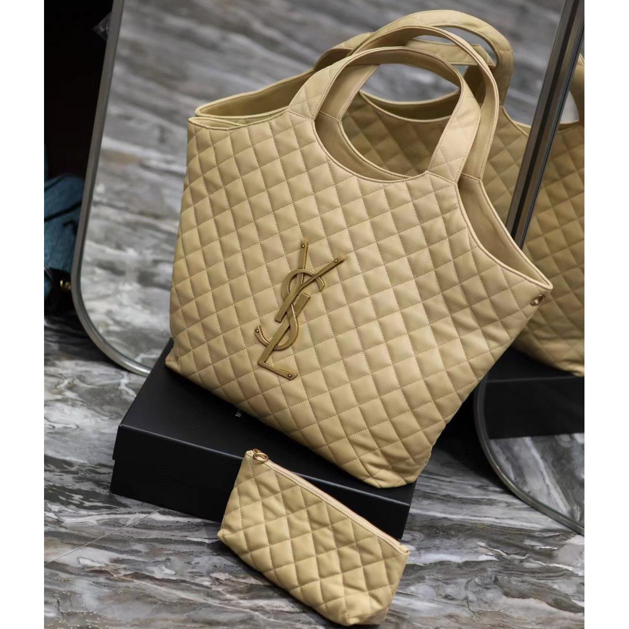 Saint Laurent Icare Extra large Embellished Quilted Leather Tote (58-34-8cm) - DesignerGu