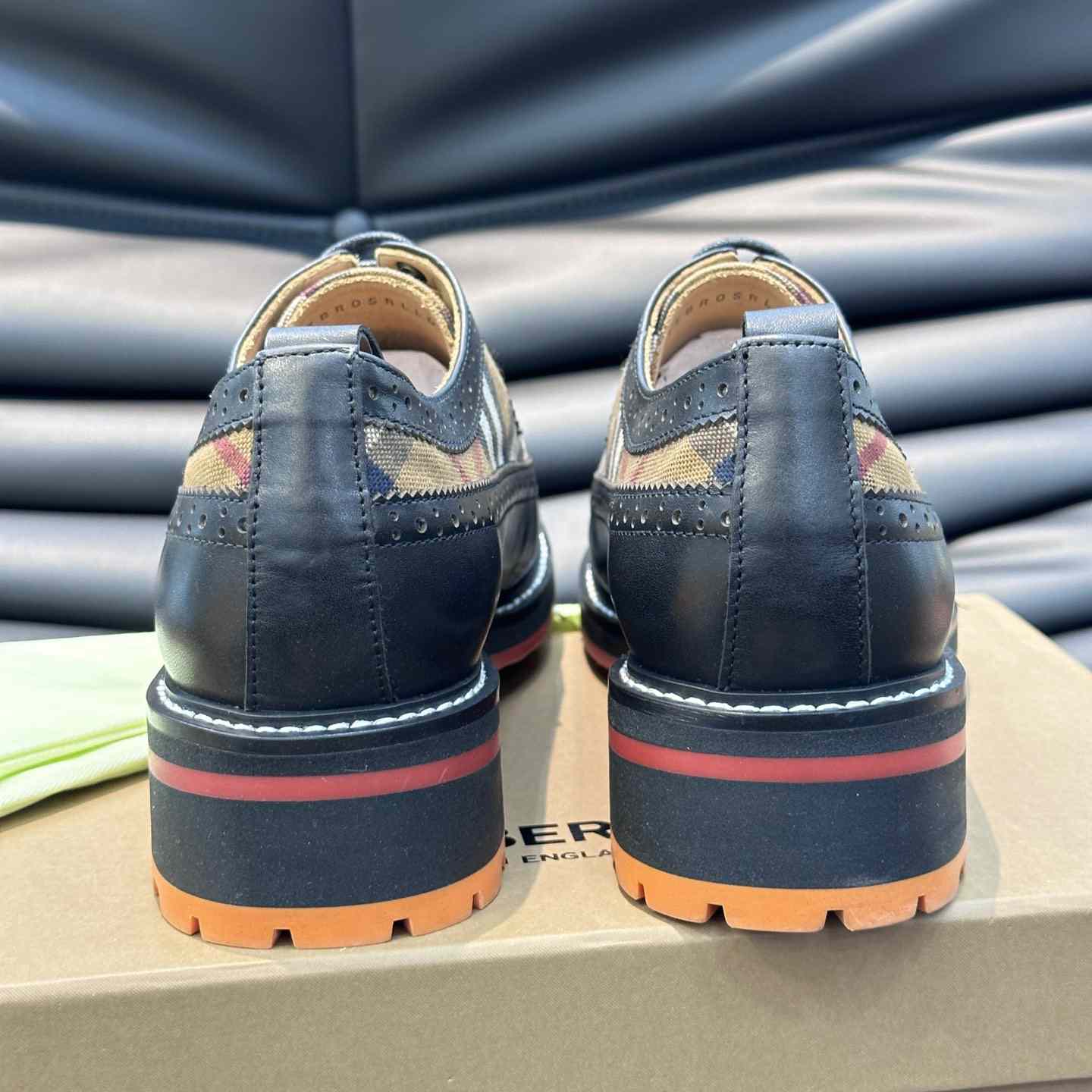 Burberry Vintage Check Paneled Derby Shoes - DesignerGu