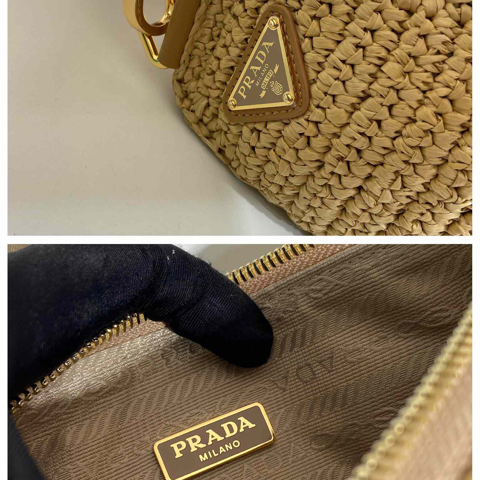 Prada Triangle Crochet Shoulder Bag - DesignerGu