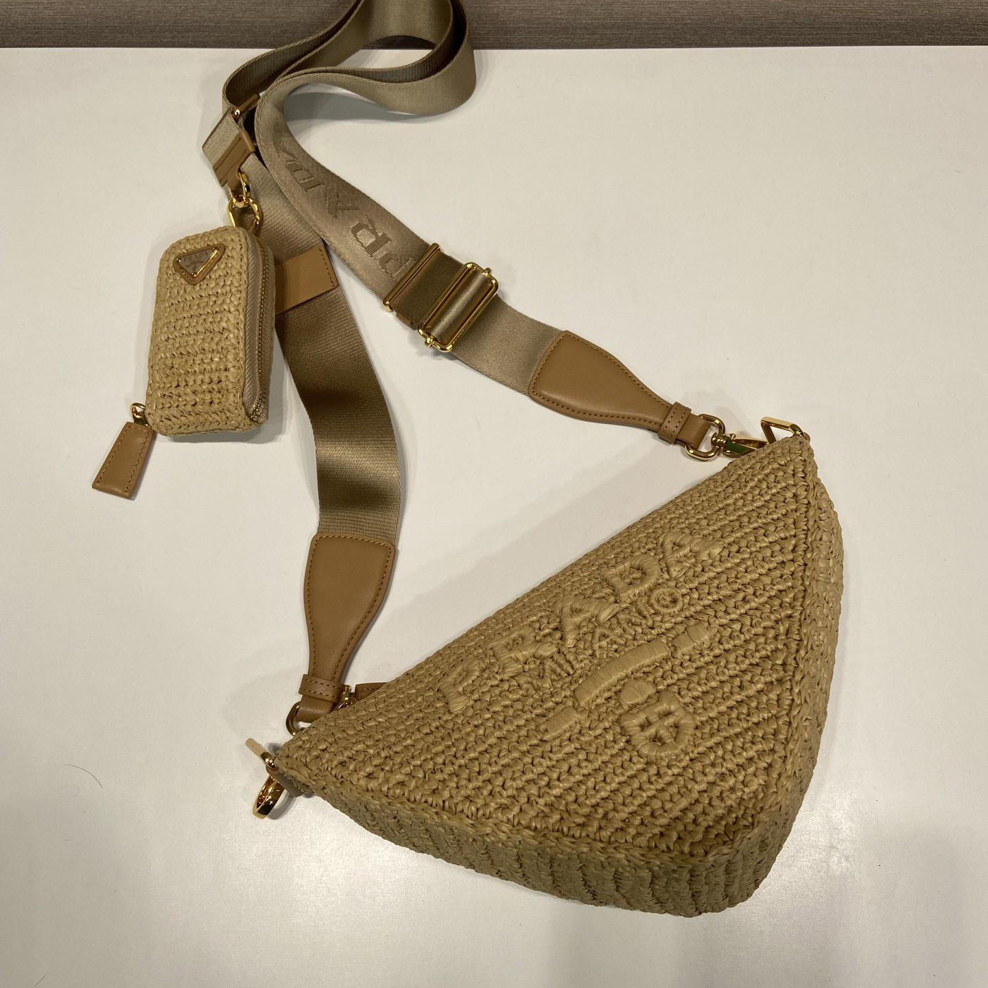 Prada Triangle Crochet Shoulder Bag - DesignerGu